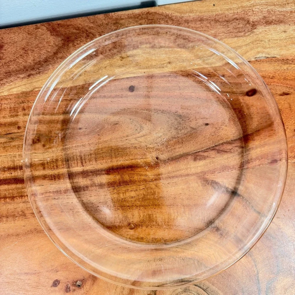 Anchor Hocking Fire-King Clear Glass‎ 9 Inch Pie Plates Set of 2 450 Made in USA